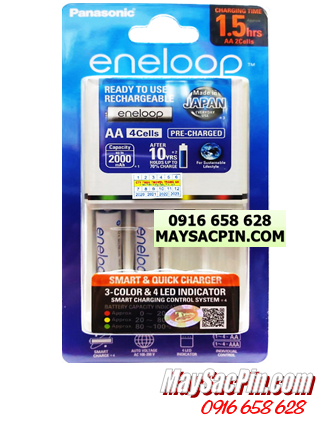 Bộ sạc pin nhanh 1.5 giờ AAA Panasonic Eneloop BQ-CC55 (2AAA750mAh), Kèm 2 pin sạc Eneloop AAA750mAh 1.2v_Made in Japan